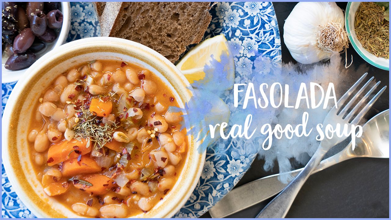 Greek Fasolada Soup — Cooking with Gia and Olive