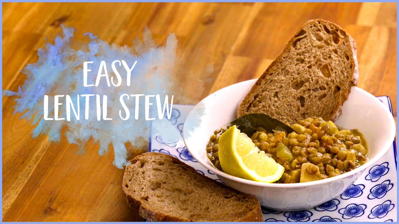 Easy lentil stew — Cooking with Gia and Olive