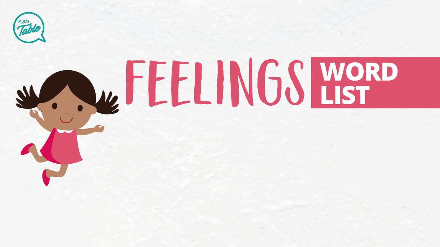 Feelings word list (Free Printable!)