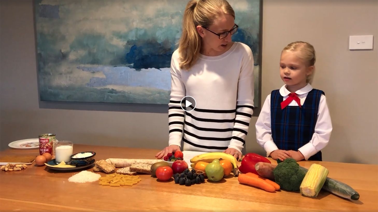 Cuteness overload: This video a mum and daughter made about the five food groups