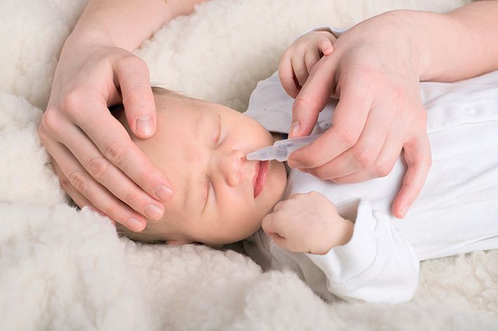 Is it OK to use a nasal aspirator to clear my child’s stuffy nose?