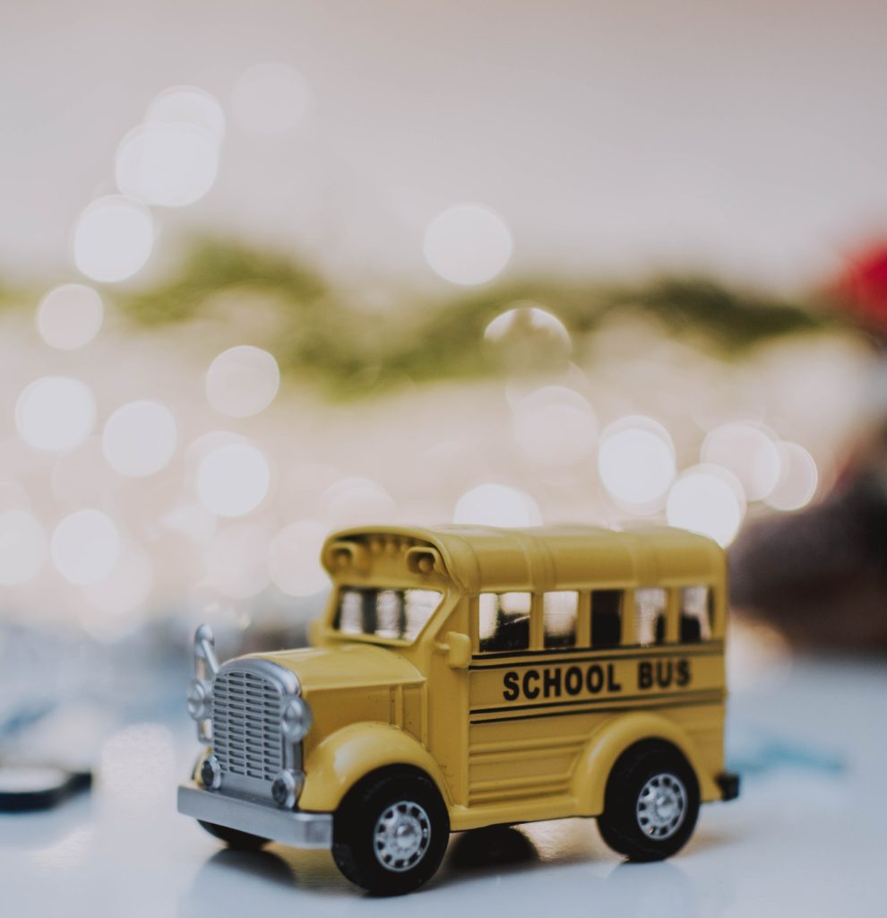 Yellow toy school box on a table: Back-to-school tips