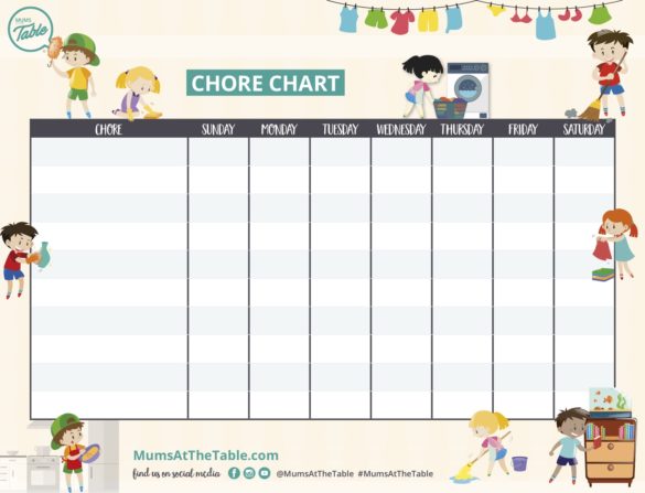 Free chore chart kit download - Mums At The Table