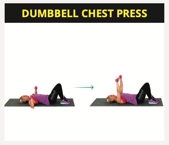 Dumbbell chest press - pregnancy exercises