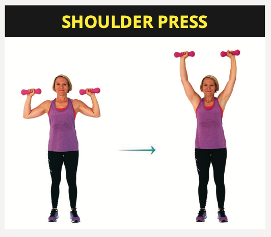 Shoulder press - pregnancy exercises