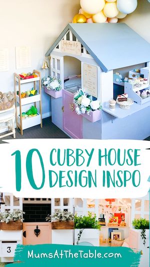 Pinterest pin for 10 cubby house design inspo