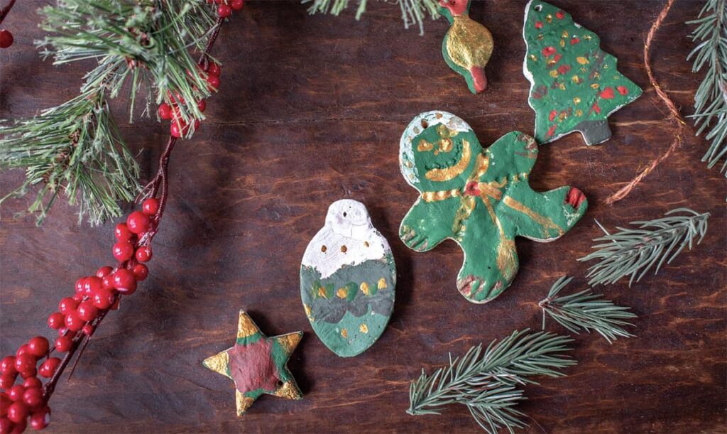 Christmas activities for toddlers - salt dough ornament